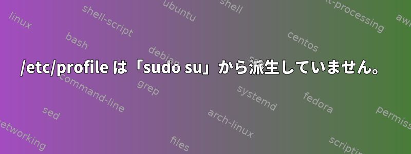 /etc/profile は「sudo su」から派生していません。