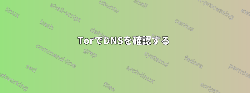 TorでDNSを確認する