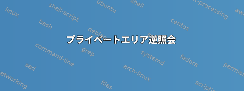 プライベートエリア逆照会