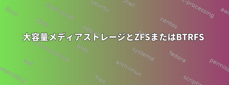 大容量メディアストレージとZFSまたはBTRFS