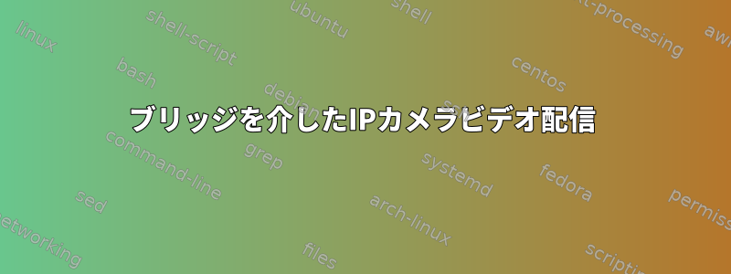 ブリッジを介したIPカメラビデオ配信