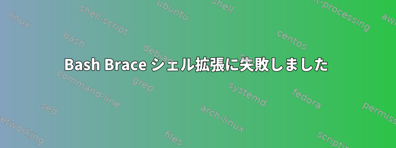 Bash Brace シェル拡張に失敗しました