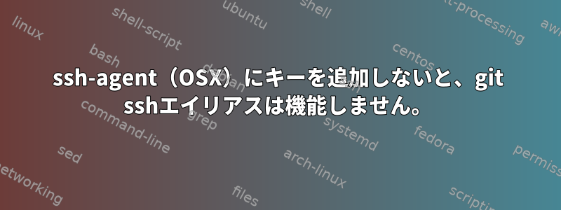 ssh-agent（OSX）にキーを追加しないと、git sshエイリアスは機能しません。