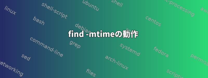 find -mtimeの動作