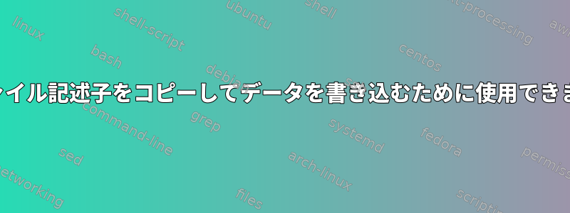 入力ファイル記述子をコピーしてデータを書き込むために使用できますか？