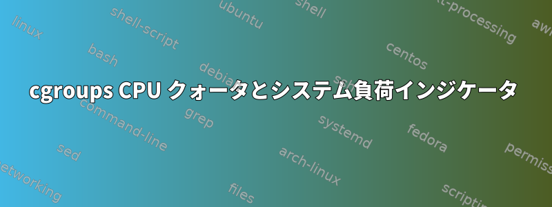 cgroups CPU クォータとシステム負荷インジケータ