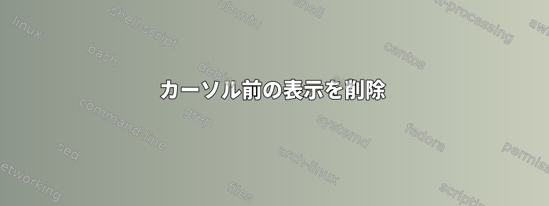 カーソル前の表示を削除