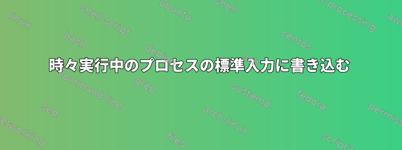 時々実行中のプロセスの標準入力に書き込む