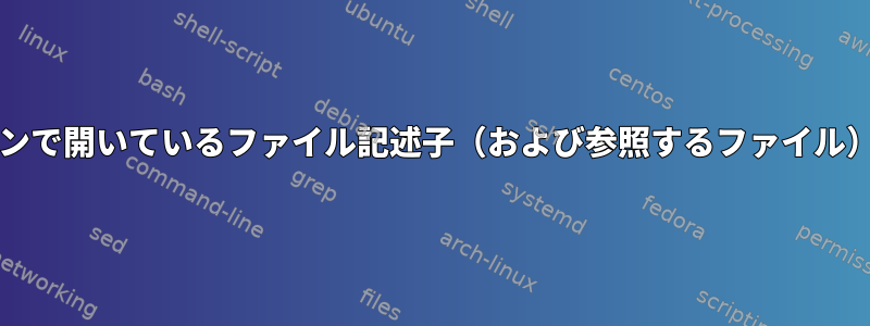 現在のbashセッションで開いているファイル記述子（および参照するファイル）を一覧表示する方法