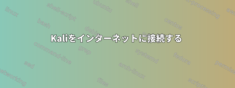 Kaliをインターネットに接続する