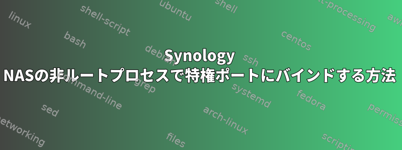 Synology NASの非ルートプロセスで特権ポートにバインドする方法