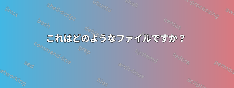 これはどのようなファイルですか？