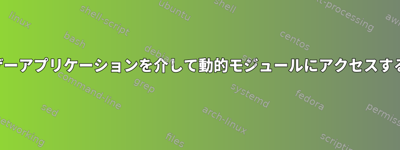 ユーザーアプリケーションを介して動的モジュールにアクセスする方法