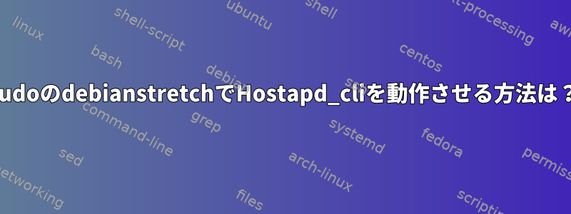 sudoのdebianstretchでHostapd_cliを動作させる方法は？