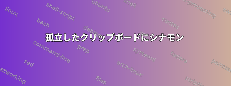 孤立したクリップボードにシナモン