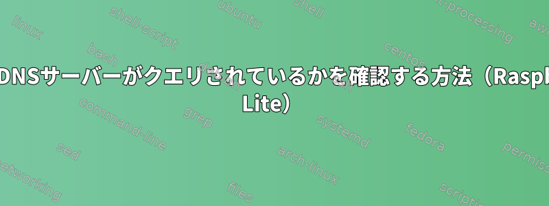 どのDNSサーバーがクエリされているかを確認する方法（Raspbian Lite）