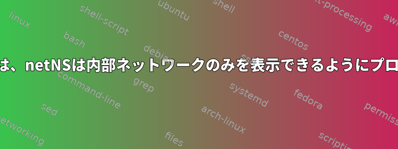 ゲートウェイサーバーでは、netNSは内部ネットワークのみを表示できるようにプロセスを制限できますか？