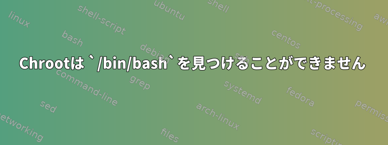 Chrootは `/bin/bash`を見つけることができません