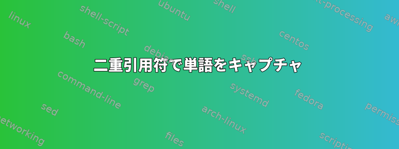 二重引用符で単語をキャプチャ