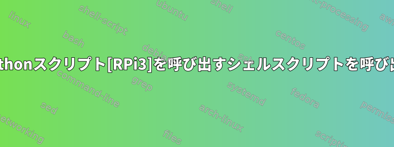 CronはPythonスクリプト[RPi3]を呼び出すシェルスクリプトを呼び出します。