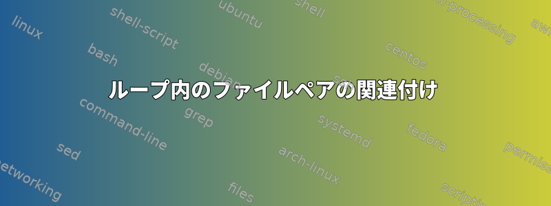 ループ内のファイルペアの関連付け