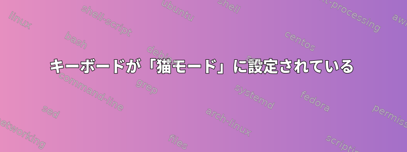 キーボードが「猫モード」に設定されている