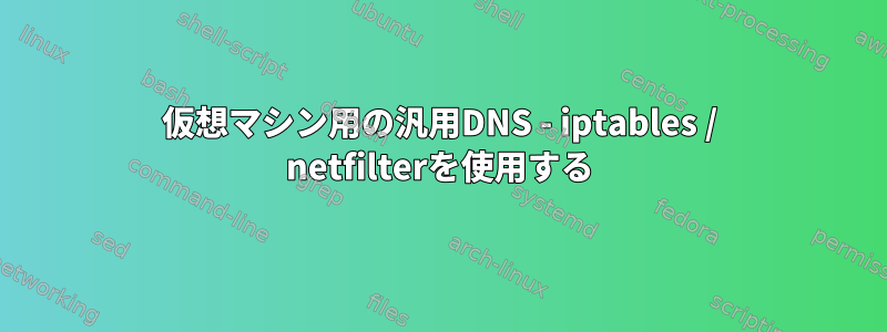 仮想マシン用の汎用DNS - iptables / netfilterを使用する