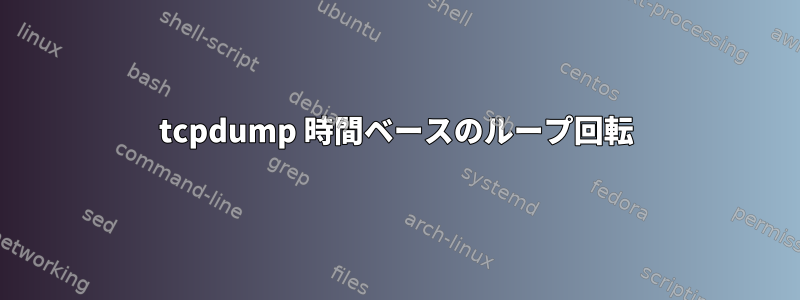 tcpdump 時間ベースのループ回転