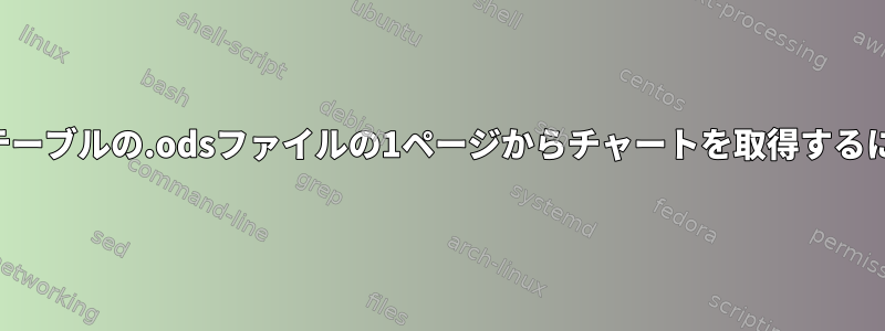 複数テーブルの.odsファイルの1ページからチャートを取得するには？