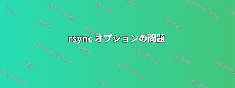 rsync オプションの問題