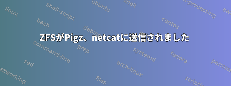 ZFSがPigz、netcatに送信されました