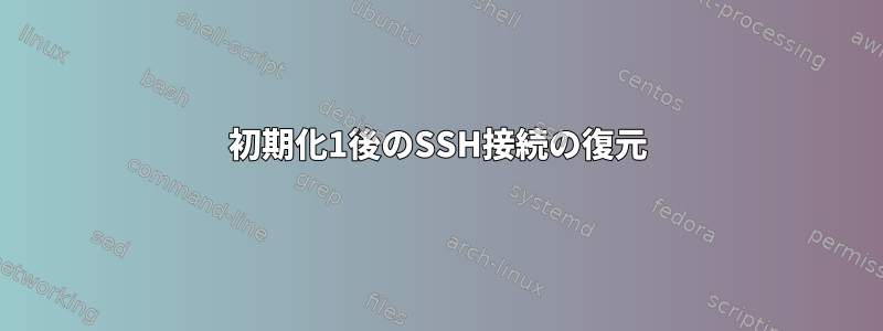 初期化1後のSSH接続の復元