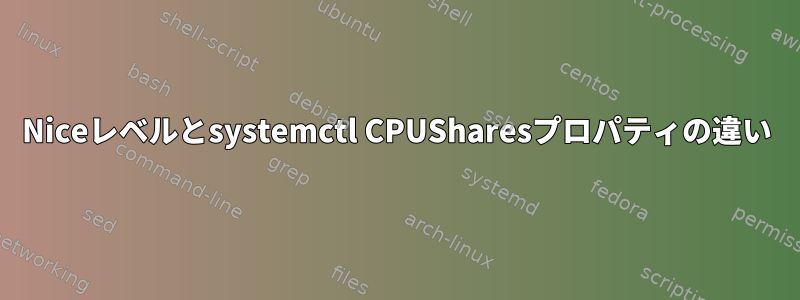 Niceレベルとsystemctl CPUSharesプロパティの違い