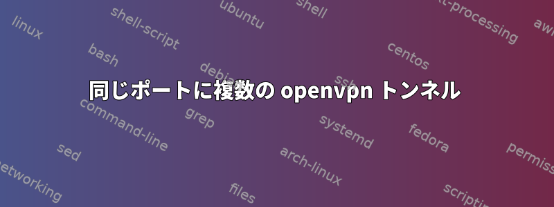 同じポートに複数の openvpn トンネル