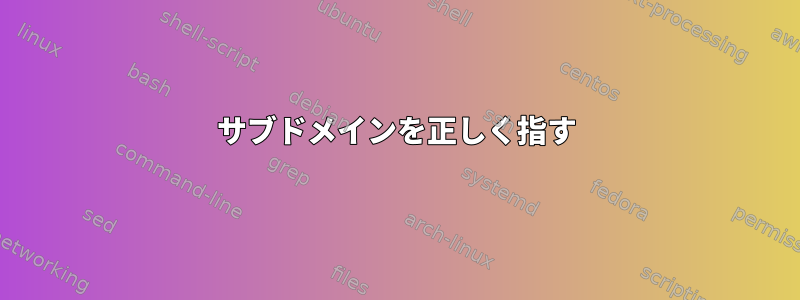 サブドメインを正しく指す