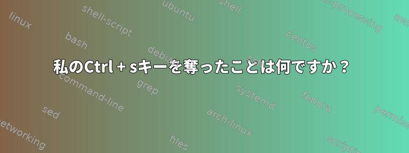 私のCtrl + sキーを奪ったことは何ですか？