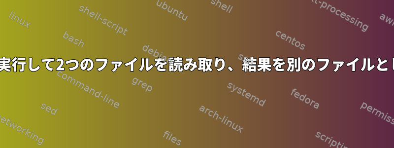 .jarプログラムを実行して2つのファイルを読み取り、結果を別のファイルとして計算します。