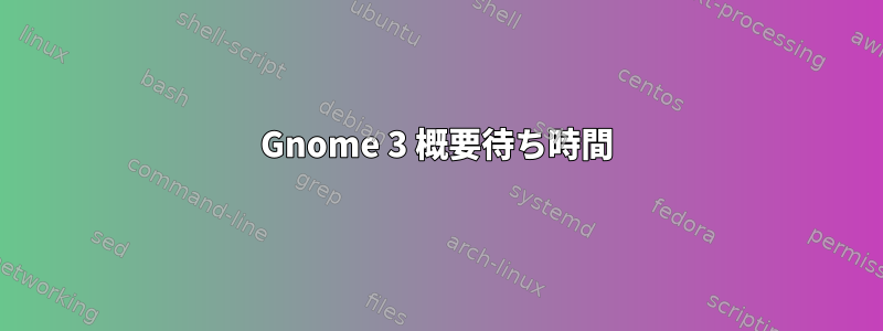 Gnome 3 概要待ち時間