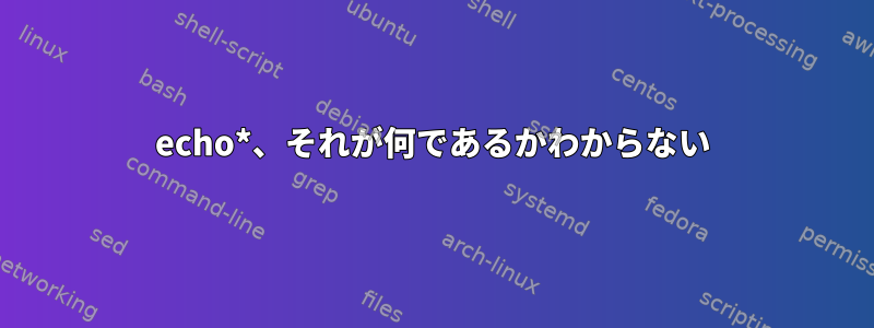 echo*、それが何であるかわからない