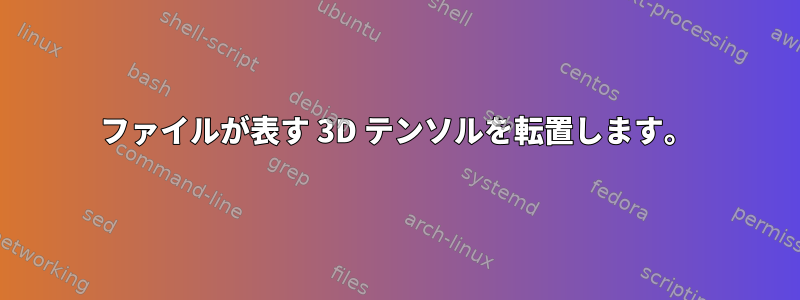 ファイルが表す 3D テンソルを転置します。