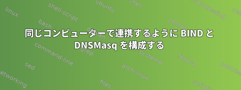 同じコンピューターで連携するように BIND と DNSMasq を構成する