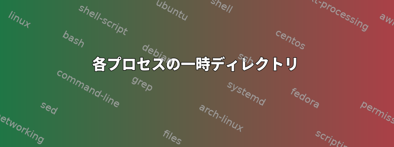 各プロセスの一時ディレクトリ