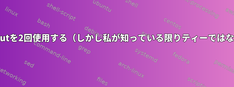 stdoutを2回使用する（しかし私が知っている限りティーではない）