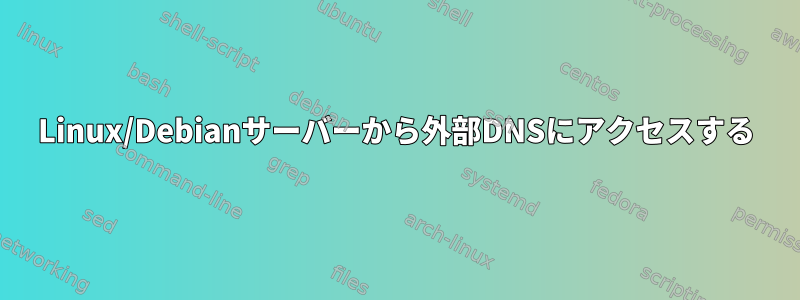 Linux/Debianサーバーから外部DNSにアクセスする