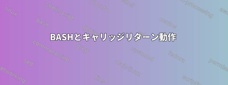 BASHとキャリッジリターン動作