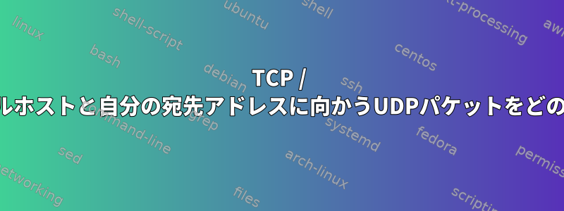 TCP / IPスタックは、ローカルホストと自分の宛先アドレスに向かうUDPパケットをどのように処理しますか？