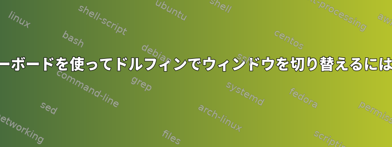 キーボードを使ってドルフィンでウィンドウを切り替えるには？