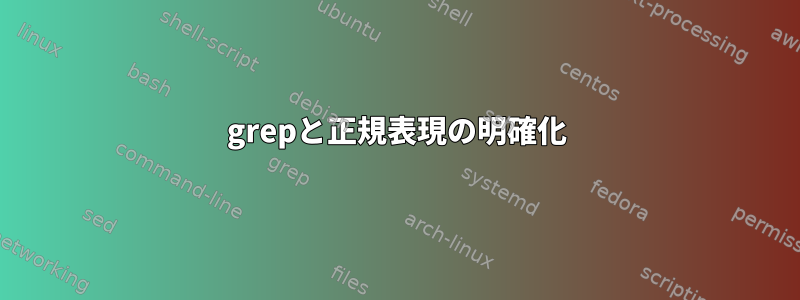 grepと正規表現の明確化