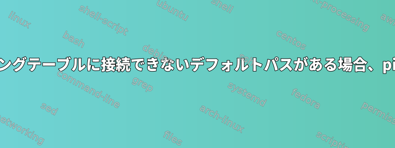 Wiresharkがping応答を見てもルーティングテーブルに接続できないデフォルトパスがある場合、pingプログラムは応答を受け取りません。