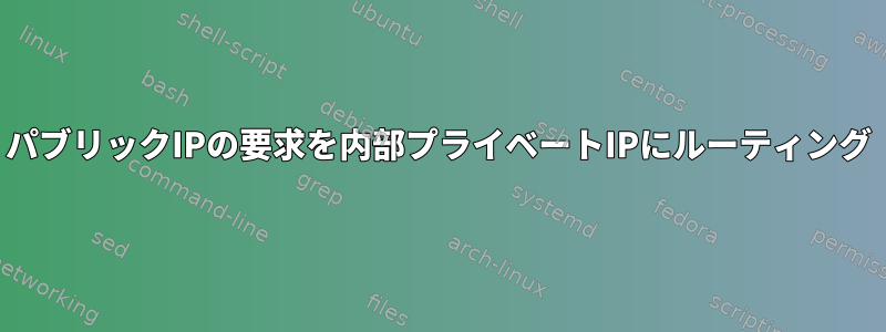 パブリックIPの要求を内部プライベートIPにルーティング